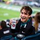 Eagles Fan Drinking A Beer